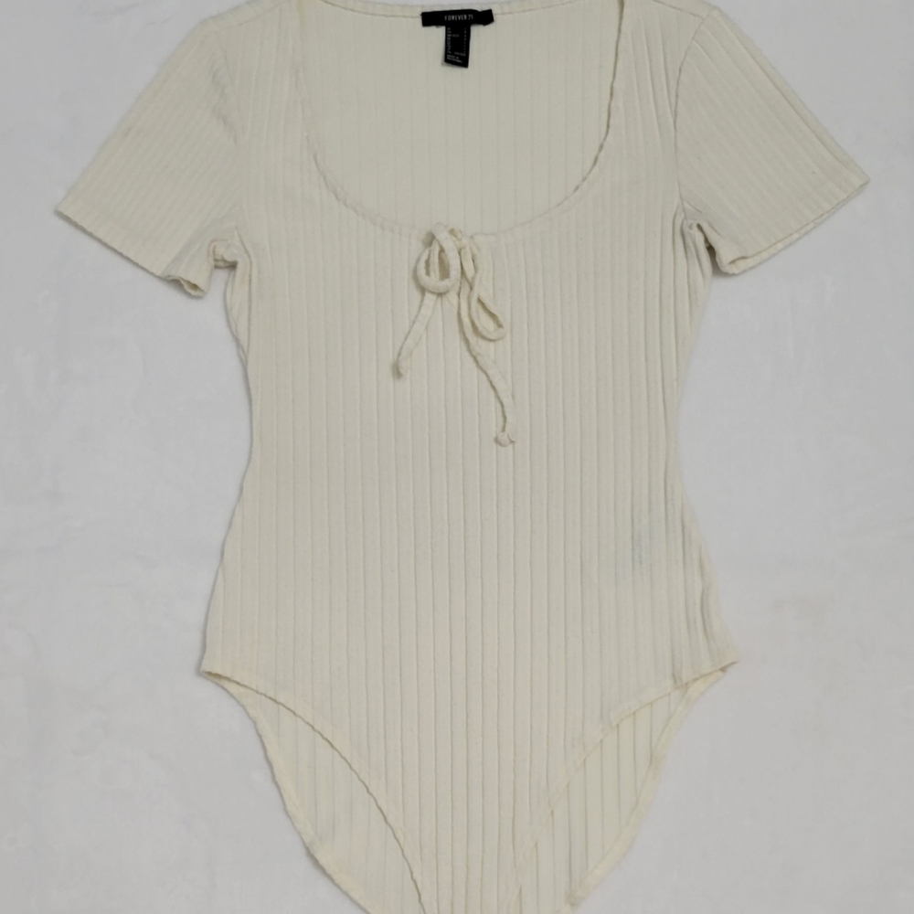 Forever 21 Cream Bodysuit